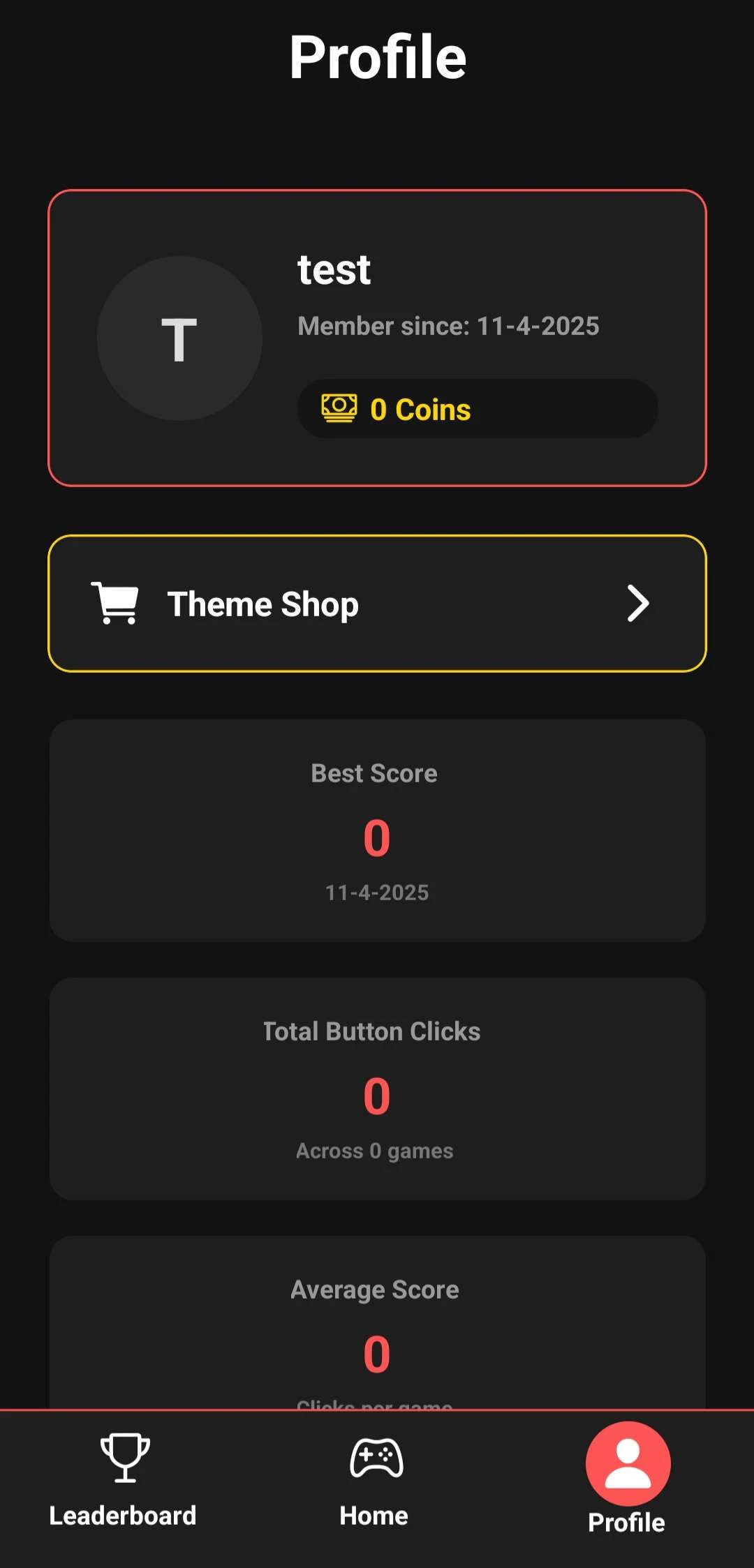 THE BUTTON screenshot
