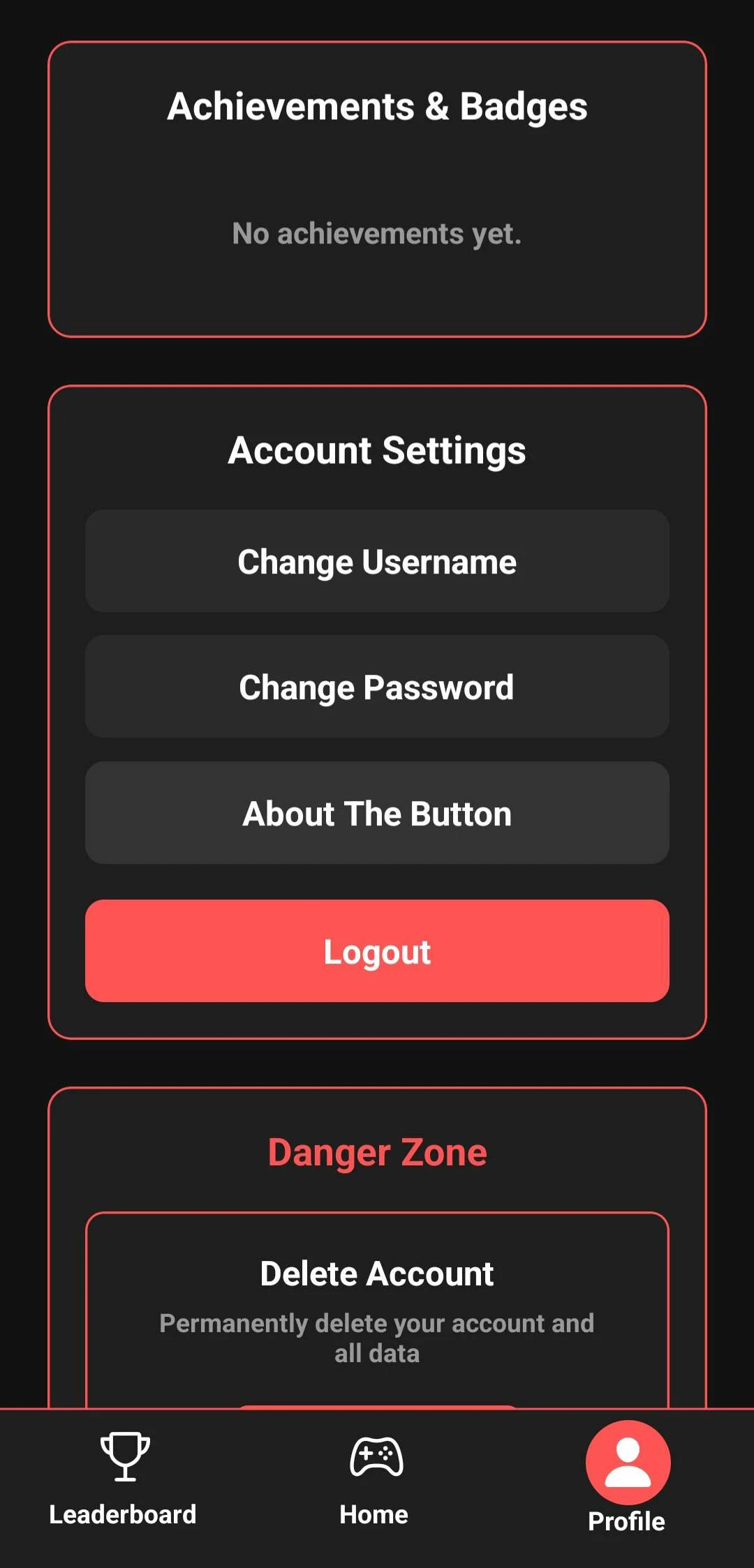 THE BUTTON screenshot